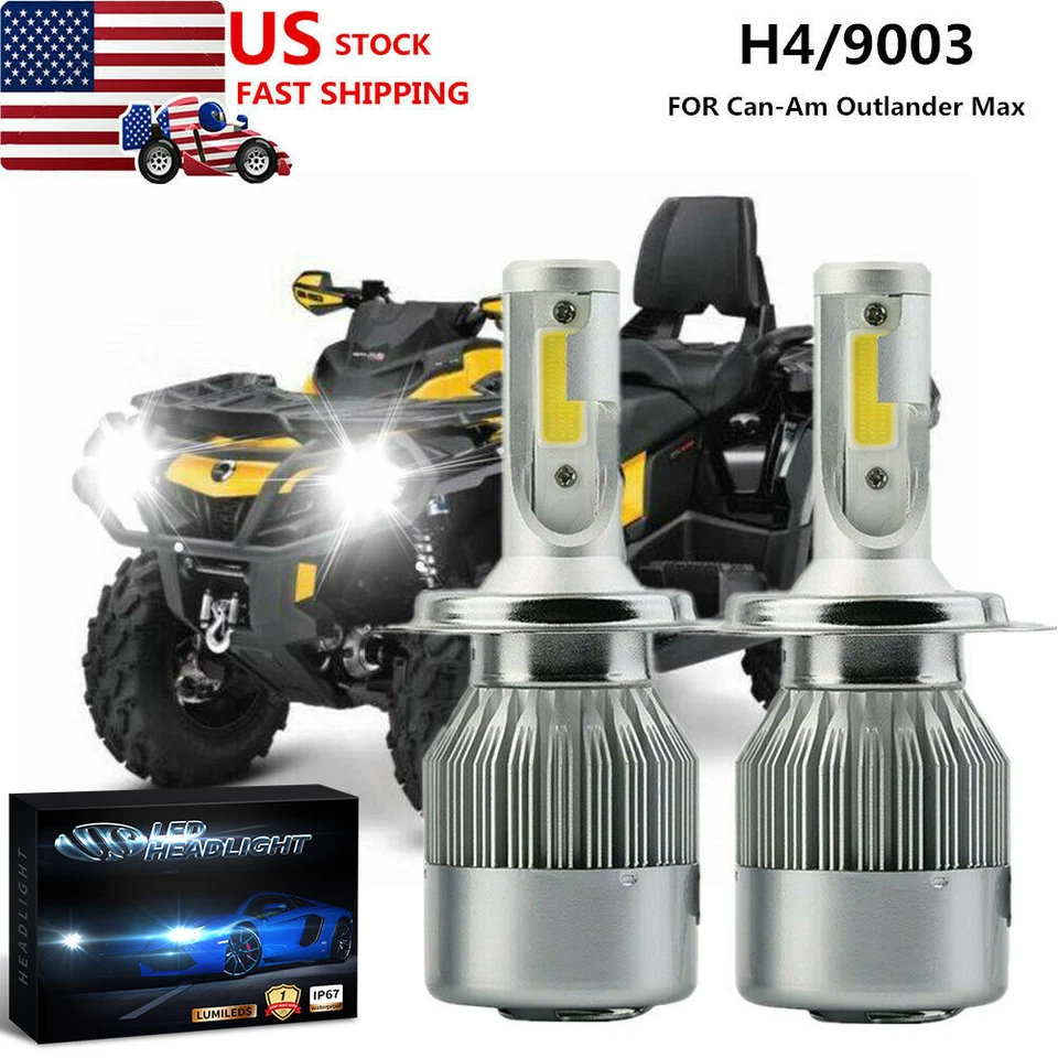 For Can-Am Outlander Max 400 500 570 650 800R DS450 Led Light Bulbs Headligh - Image 1 of 4