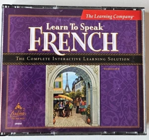 The Learning Company Learn to Speak French 4 CD Set America on Line Version 8.0 - Picture 1 of 7