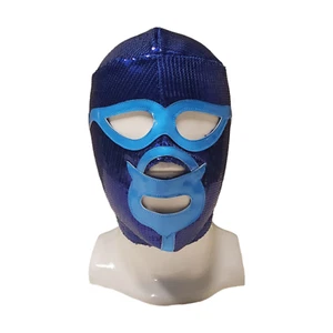 Máscara ANIBAL Lucha libre Mexicana Lentequilla y Vinilo Color AZUL - Imagen 1 de 7