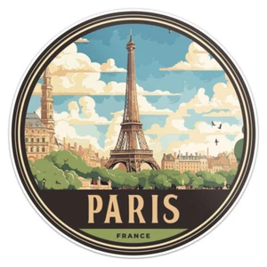 France Paris City - Car Bumper Sticker Vinyl Decal - Picture 1 of 5
