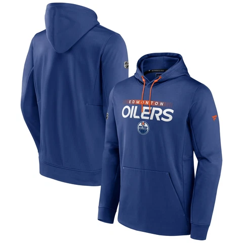Men's Edmonton Oilers Fanatics Royal Blue Authentic Pro Performance Pullover NHL Cover