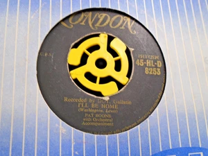 PAT BOONE "I`LL BE HOME/TUTTI FRUTTI" TRI CTR GOLDDRUCK LONDON HERVORRAGENDER ZUSTAND[NOC] - Bild 1 von 2