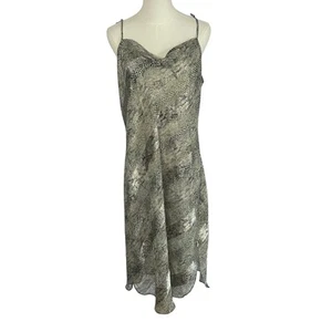 Vestido camisón satinado piel de serpiente estampado animal semi transparente para mujer talla L/XL - Imagen 1 de 9
