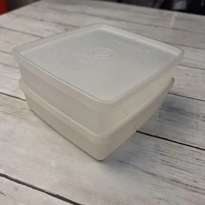 2 Vintage Tupperware Eckig A Way Sandwichbehälter & Deckel 671 670 Lebensmittellagerung  - Bild 1 von 7