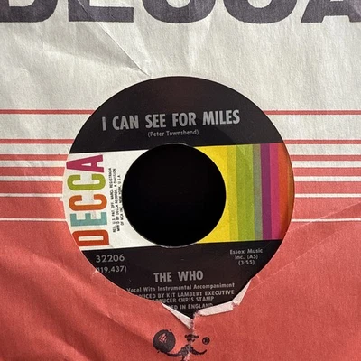 The Who 45 I Can See For Miles / Mary-Anne With the Shaky Hands Decca VG++ - Image 1 of 3