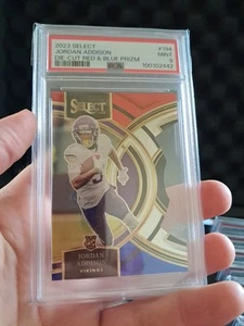 2023 Panini Select - Premier Level Jordan Addison Red & Blue Prizm Die-Cut (RC) - Bild 1 von 2