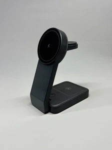 Aluminium Wireless Charger Station Stand 15W Fast Charging Portable Foldable LED - Picture 1 of 24