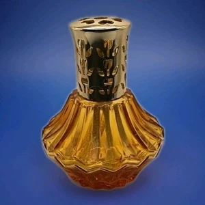 Vintage Lampe Aromatique Eden Catalytic Scented Oil Diffuser Amber Glass & Gold - Picture 1 of 15