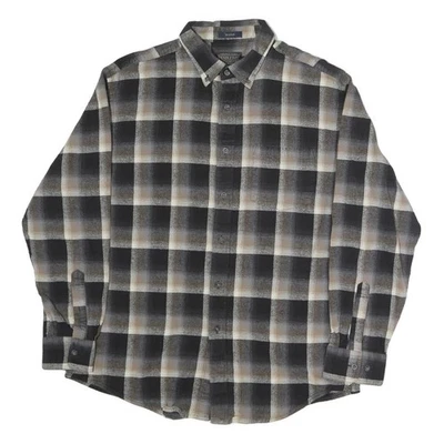 PENDLETON Mens Black Beige Check Shirt M Cotton Long Sleeve Button Down - Image 1 of 4