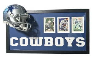 Dallas Cowboys 10x20 Mini Helmet Display – Aikman, Smith & Irvin Cards - Picture 1 of 7