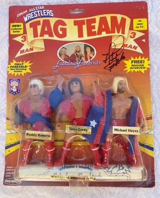 Сказочные фигурки борцов Freebirds Remco WAIT Терри Горди Майкл Хейс С АВТОГРАФОМ  - Изображение 1 из 3