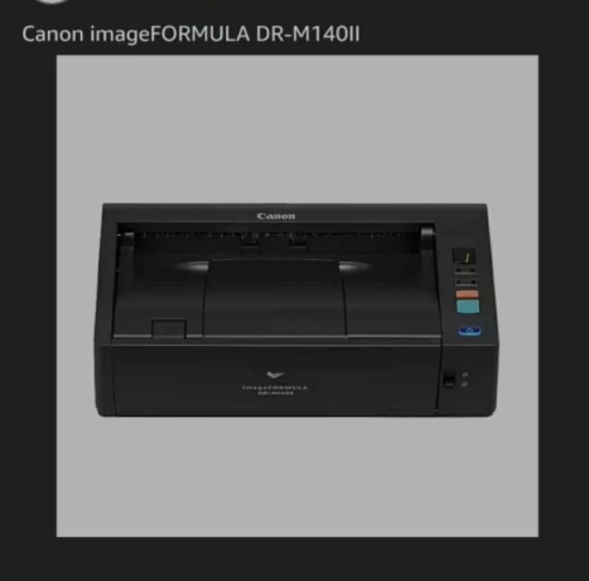 Canon imageFORMULA DR-M140II Office Scanner 600dpi USB Fast 40ppm Duplex ADF - Image 1 of 1