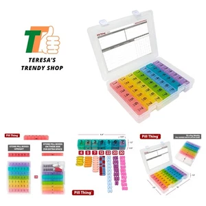 7 Mal am Tag Wöchentlich Pillendose Organizer Etui, Sicher 7X Pillendose mit Medikamenten... - Bild 1 von 9