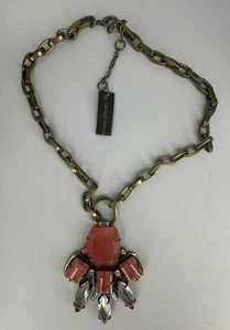 Collar colgante vintage de vidrio y cristal de sandía Gerard Yosca - Imagen 1 de 1