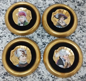 PAIR OF VINTAGE FIGURAL DECORATOR WALL PLAQUES - Picture 1 of 6