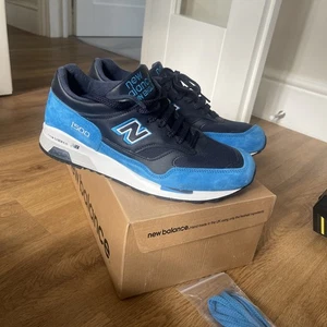 NEW BALANCE 1500 M1500EBN MADE IN ENGLAND NAVY BLUE BLACK WHITE SIZE 9 UK - Picture 1 of 5