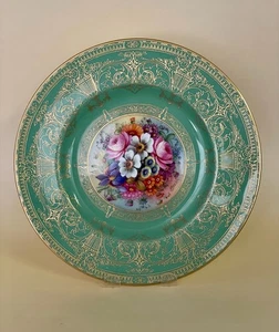 Royal Worcester Hand Painted Orchid Cabinet Plate signed E. Barker 2967 10 1/2" - Picture 1 of 16