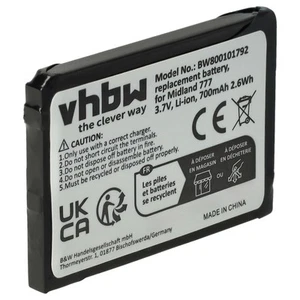 Bateria do Midland PMR446 PMR446+ 777 700mAh 3,7V - Zdjęcie 1 z 9