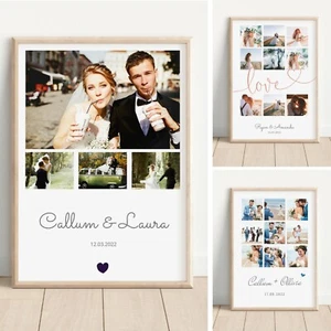 Photo Collage personalised - Wedding Photo wall print - Picture 1 of 28