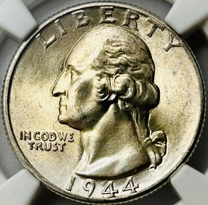 1944 P Washington Quarter NGC MS67 - Picture 1 of 8