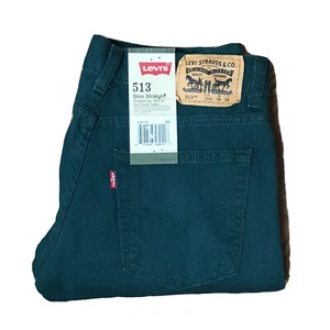 Levis Jeans Kids 16 Regular 28X28 Ponderosa Pine Denim 513 Slim Fit Straight NWT - Picture 1 of 11