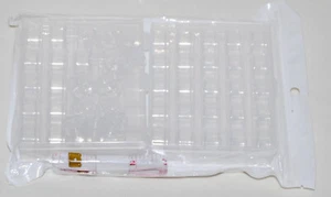 New 50 Plastic Sewing Bobbins with Storage Boxes Plus Measuring Tape - Picture 1 of 5