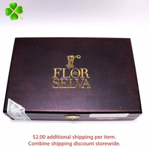 "Flor de Selva Robustos leere Holzzigarrenbox 8,5"" x 5,75"" x 2" - Bild 1 von 10