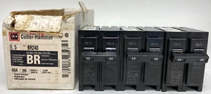 *Box of 3* Eaton Cutler Hammer BR240 40Amp 2Pole 120/240V Circuit Breakers - Picture 1 of 13