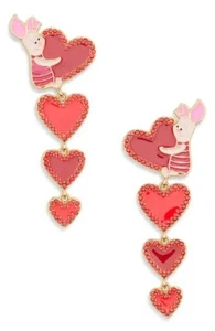 Disney X BAUBLEBAR Winnie the Pooh Piglet Valentines drop Rhinestone Earrings - Picture 1 of 1