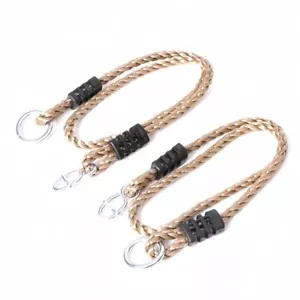 Set of 2 Tree Swing Nylon Ropes Indoor Outdoor Adjustable Hammock Swinging Ch... - Picture 1 of 9