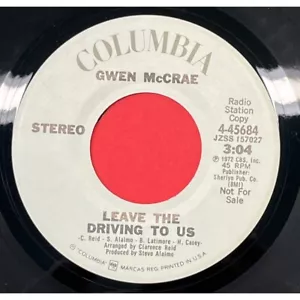 Gwen McCrae Leave the Driving to Us 45 Country Promo Columbia 4-45684 - Imagen 1 de 4