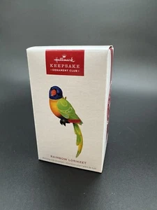 NEW Hallmark RAINBOW LORIKEET 2024 Parrot KOC Keepsake Club Ornament Beauty Bird - Picture 1 of 2