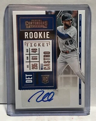 2020 Panini Contenders - Willi Castro - Auto - Rookie Ticket Detroit Tigers #150 - Image 1 of 2