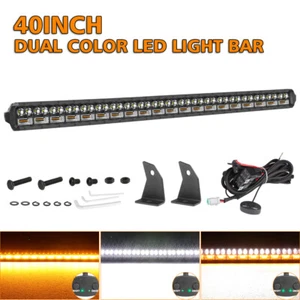 Luz de conducción todoterreno blanca ámbar de 40 pulgadas barra LED antiniebla camión barco tractor para Jeep - Imagen 1 de 12