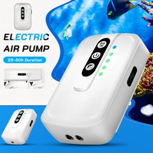 Pompa d'aria aeratore ricaricabile pompa ossigeno USB bollitore d'aria portatile per acquario - Foto 1 di 26