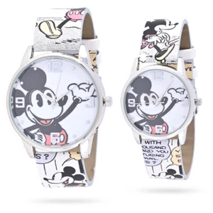 Disney MK90009 Mickey Mouse His and Hers Black & White Watch Set of 2-NEW IN BOX - Picture 1 of 4