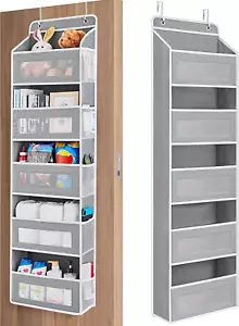 over the Door Organizer Storage, 5 Shelf Hanging Door Organizer with 5 Large Cap - Picture 1 of 9