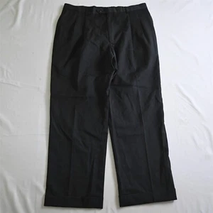 Jos A Bank 35x30 Gray Signature 100% Wool Pleated Cuffed Mens Dress Pants - Picture 1 of 9