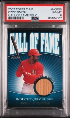 HOF Ozzie Smith pop1 ❗ 0Hi-er GAME-USED BAT 2002 Topps Traded Hall of Fame Relic - Image 1 of 4
