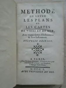 OZANAM : METHODE DE LEVER LES PLANS ET CARTES, 1750. 16 planches. - Imagen 1 de 12