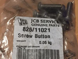 JCB Genuine Part Screw Button 826/11021 - Picture 1 of 2