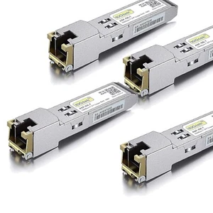 10/100/1000Base-T Copper SFP Transceiver Module Pack of 4 for Cisco Devices - Picture 1 of 7