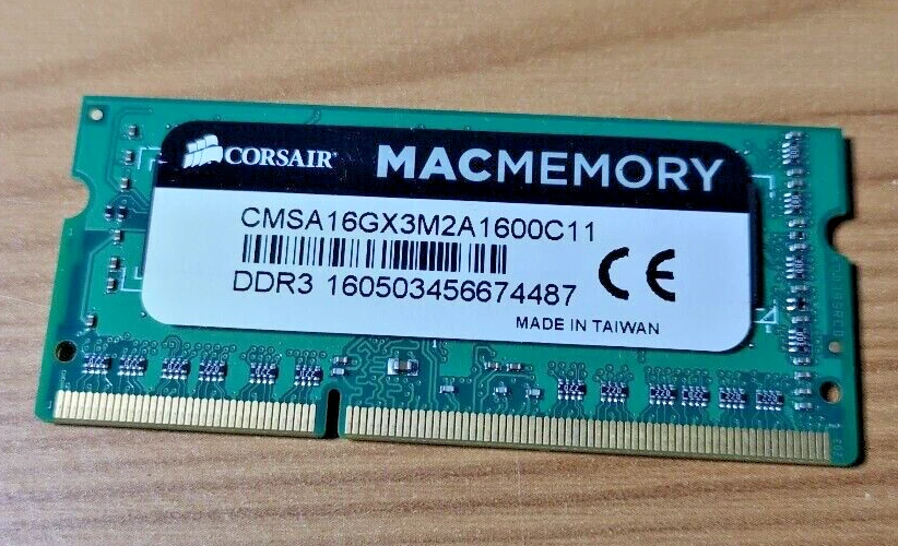 CORSAIR APPLE MACBOOK PRO 8GB (1 x 8GB) RAM PC3-12800S DDR3 1600Mhz MAC MEMORY - Image 1 of 1