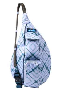 Kavu NWT Women's Grey & Teal Ocean Dye Mini Rope Sling Backpack, 16"Hx9"Wx4"D - Picture 1 of 4