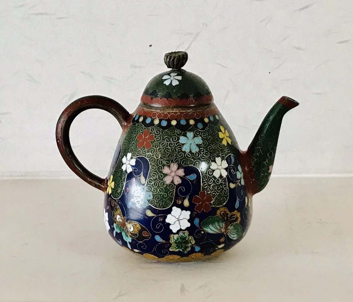 景泰蓝古董日本茶壶| eBay
