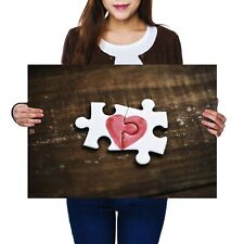 A2 - Jigsaw Puzzle Love Heart Fiance Wife Poster 59.4X42cm280gsm #8772