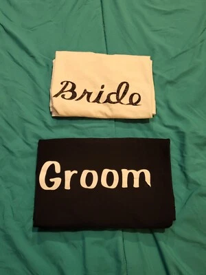 Bride (S)  and Groom (XL) Wedding T-Shirts - Great for Honeymoon! - Image 1 of 4