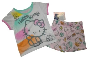 Hello Kitty Baby Girls Pajamas Short Shirt Set Toddler Girl 3T NWT - Picture 1 of 4