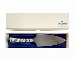 Vtg Coalport Cutlass Cake Pie Server SS Ming Rose Fine Bone China England Boxed - Picture 1 of 10