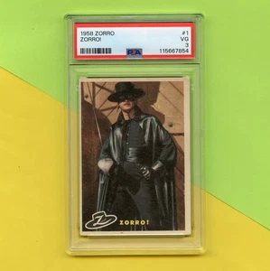 1958 ZORRO / Walt Disney Trading card #1 PSA 3 - Picture 1 of 3